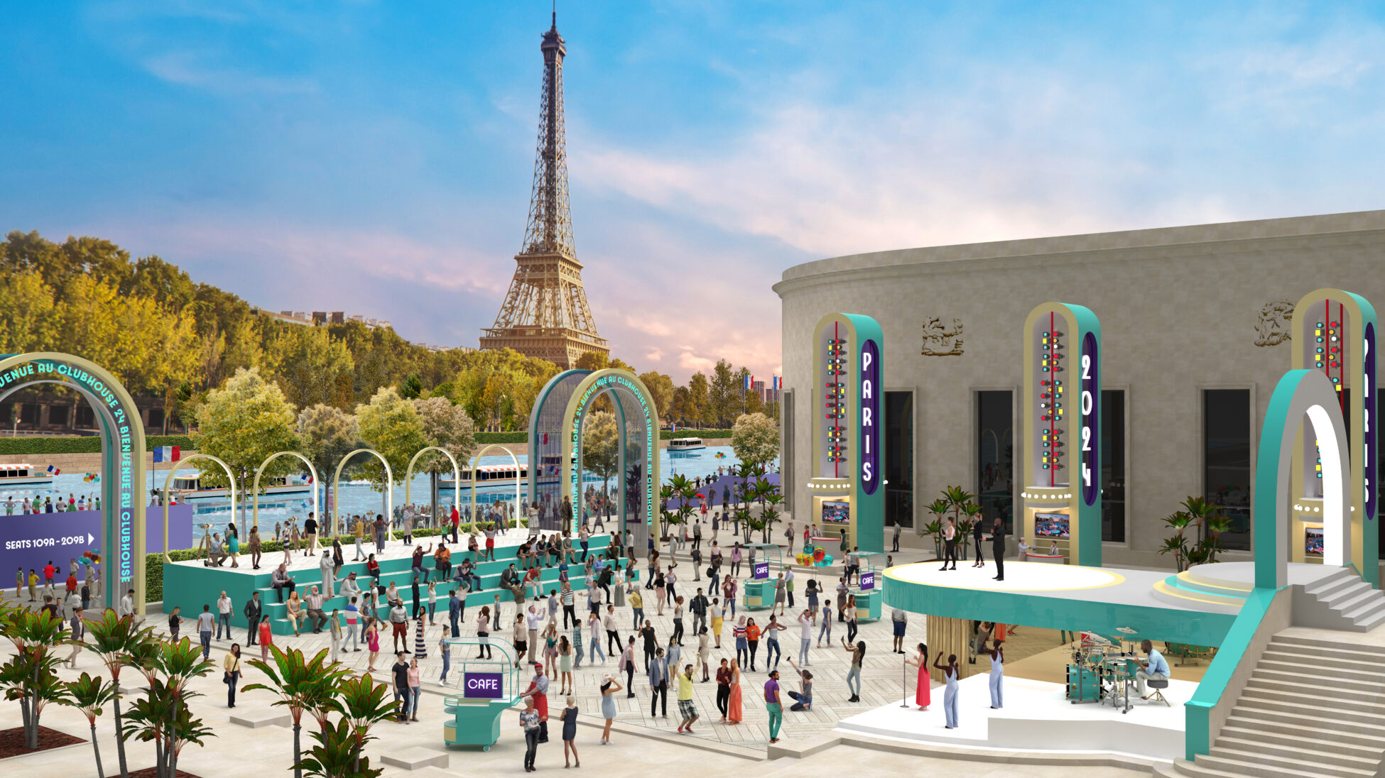 3D scale mockup of Cubhouse Olympic Games