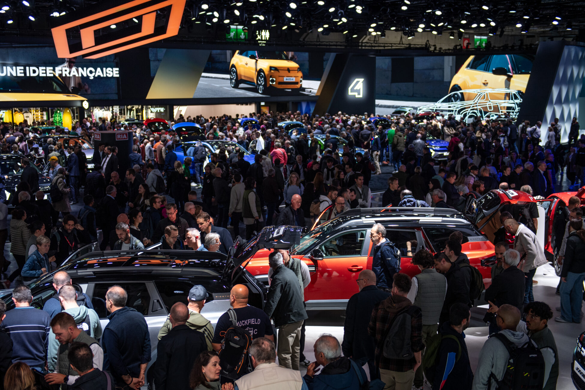 Attendees of the Paris Motor Show