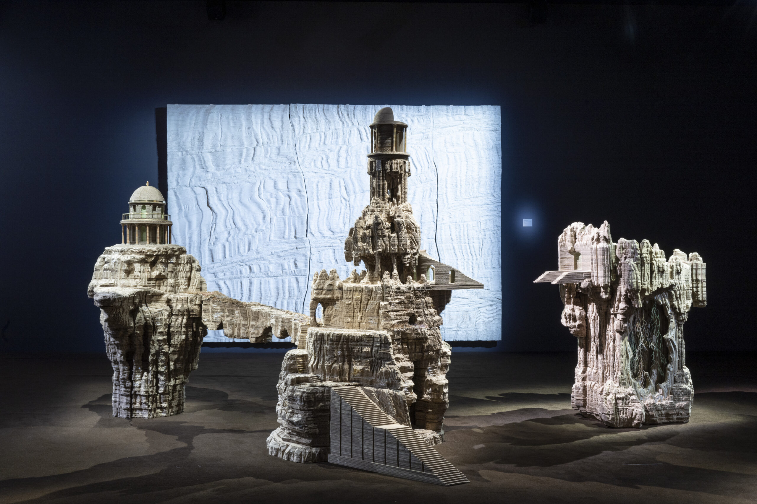 sculptures by artist Eva Jopsin for a Ruinart event