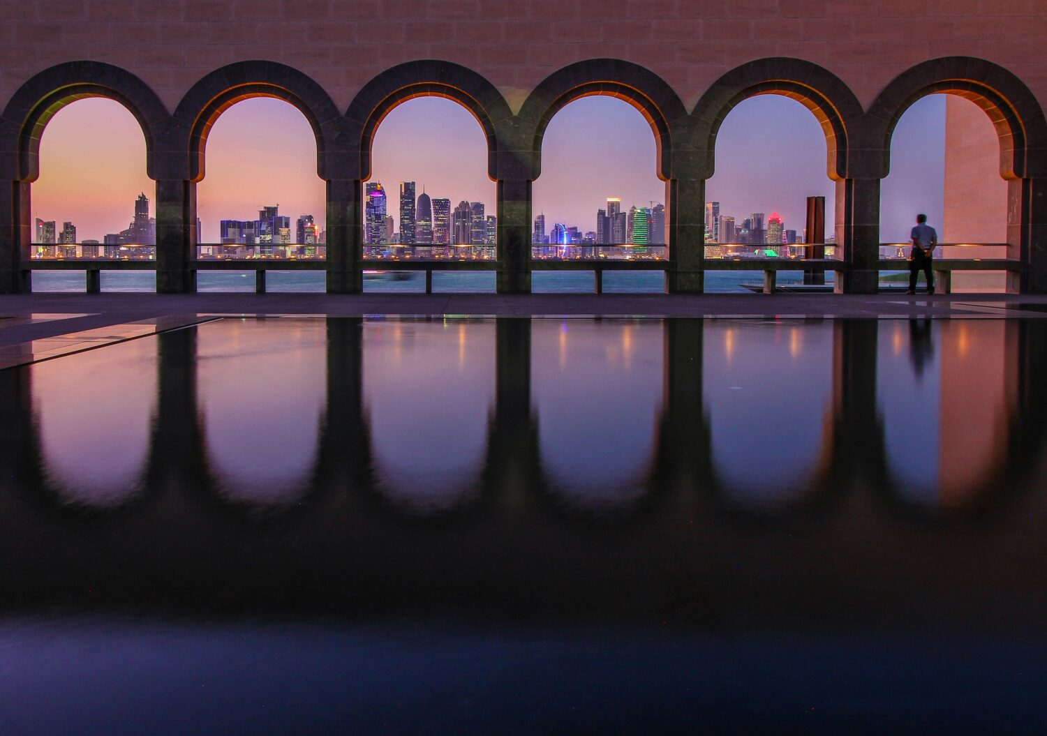 Beautiful view from a typical monument in Doha, Qatar